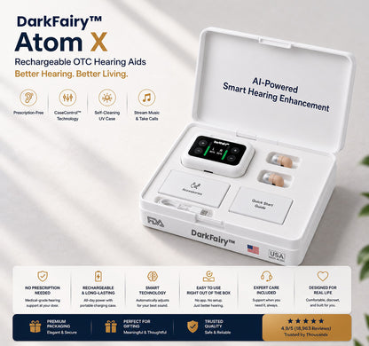 🔥 Final 1 Hours : Only Limited Stock Left🏆DarkFairy™ Atom X Smart Hearing Aids — Hear Clearly, Feel Confident Again 💖(Mayo Clinic Recommended）