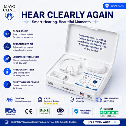 🔥 Final 2 Hours : Only Limited Stock Left🏆🔥Still Struggling to Hear Clearly? Brand-new Bone Conduction Smart Hearing Headphones